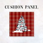 CUSHION Fabric Panel Christmas Tree Red CP-1227