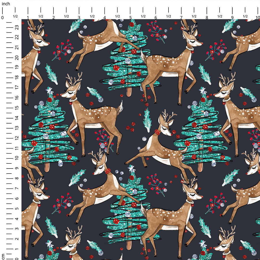 Christmas Wonderland Deer Fabric