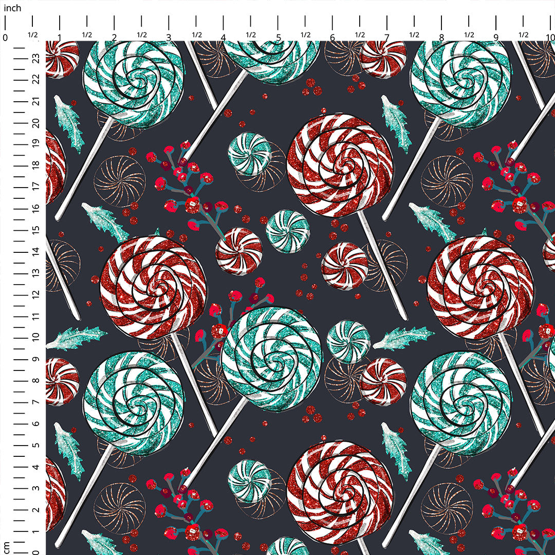 Christmas Wonderland Lollies Fabric