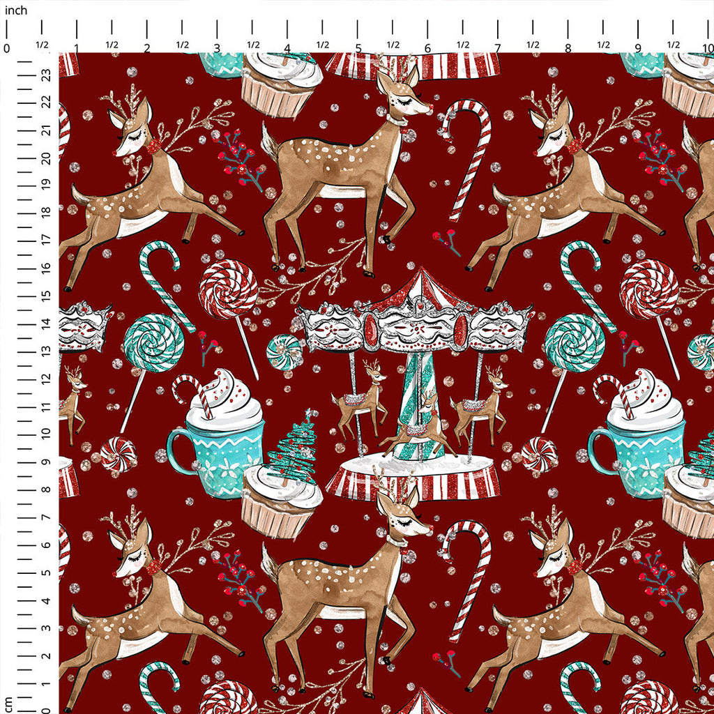 Christmas Wonderland Red Fabric