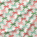 Christmas Bows Red and Green Fabric