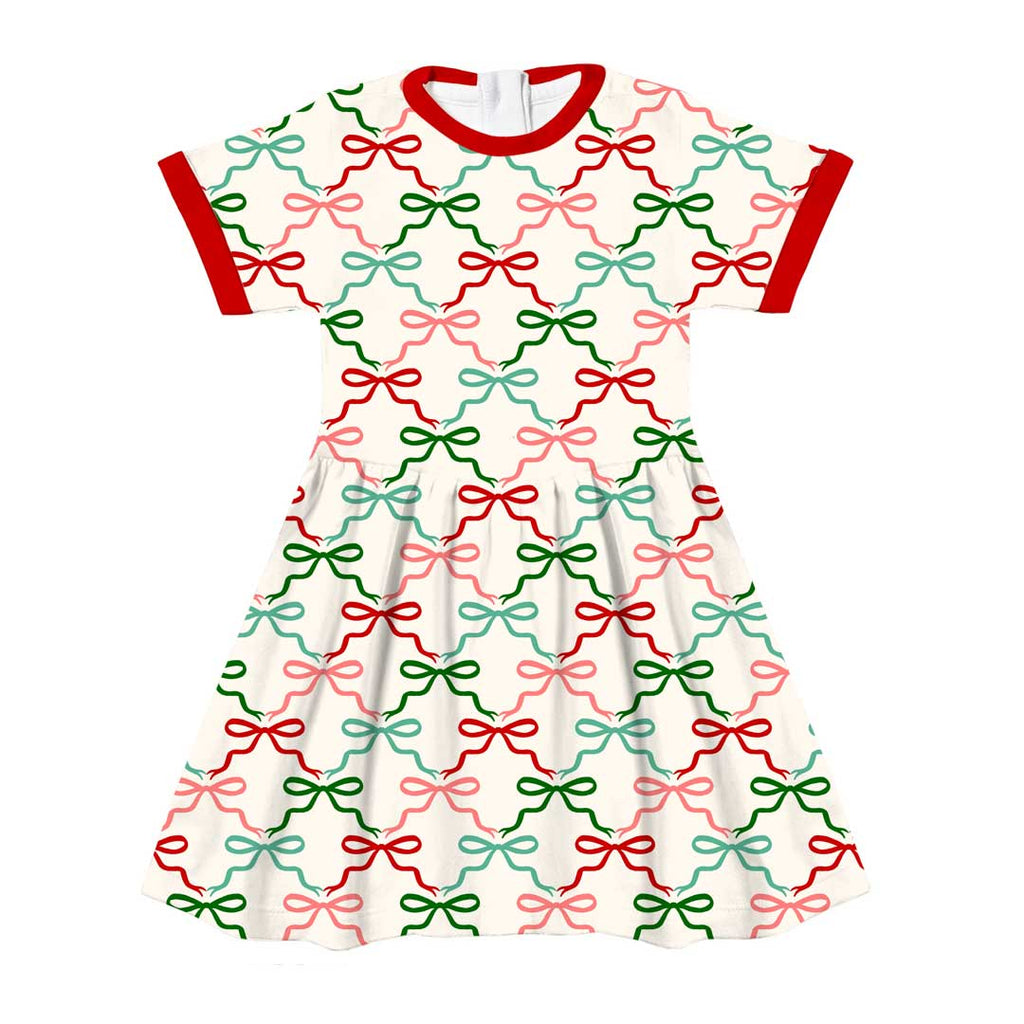 Christmas Bows Red and Green Fabric