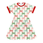 Christmas Bows Red and Green Fabric