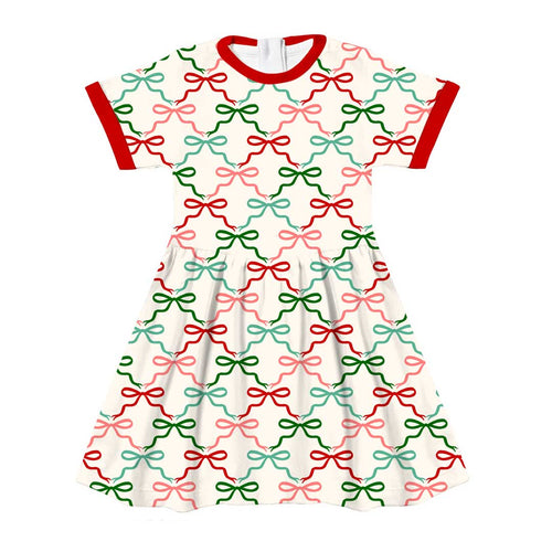 Christmas Bows Red and Green Fabric