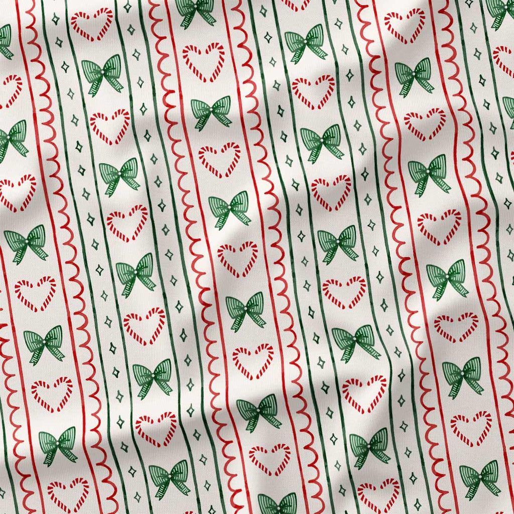 Christmas Candy Cane Coquette Fabric