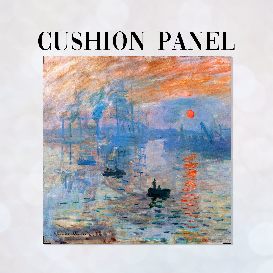 CUSHION Fabric Panel Claude Monet Sunrise