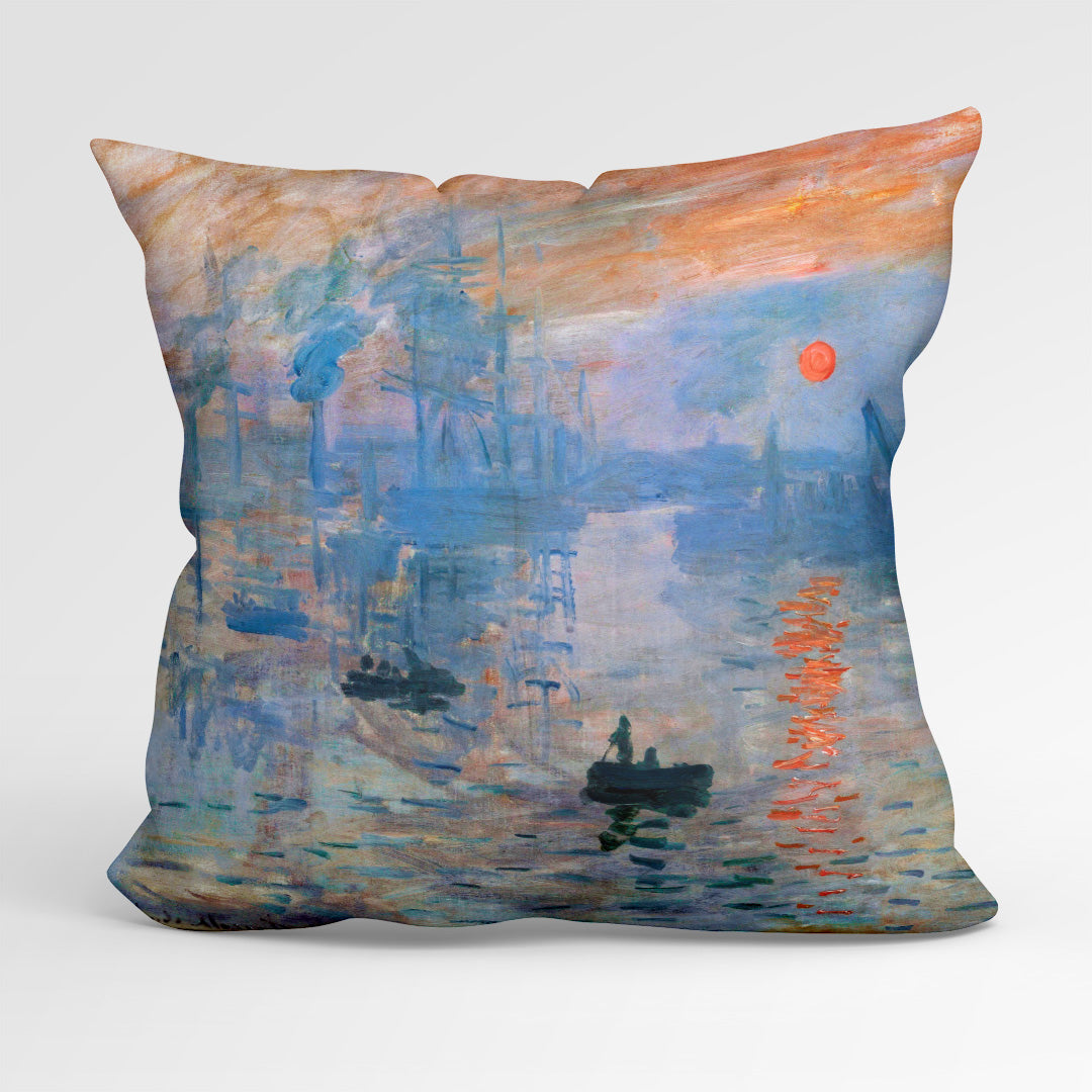 CUSHION Fabric Panel Claude Monet Sunrise