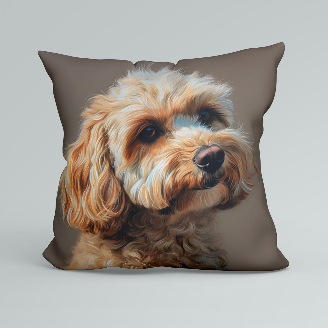 Cockapoo Dog Fabric Panel for sewing Cushions. – Custom Fabrics UK