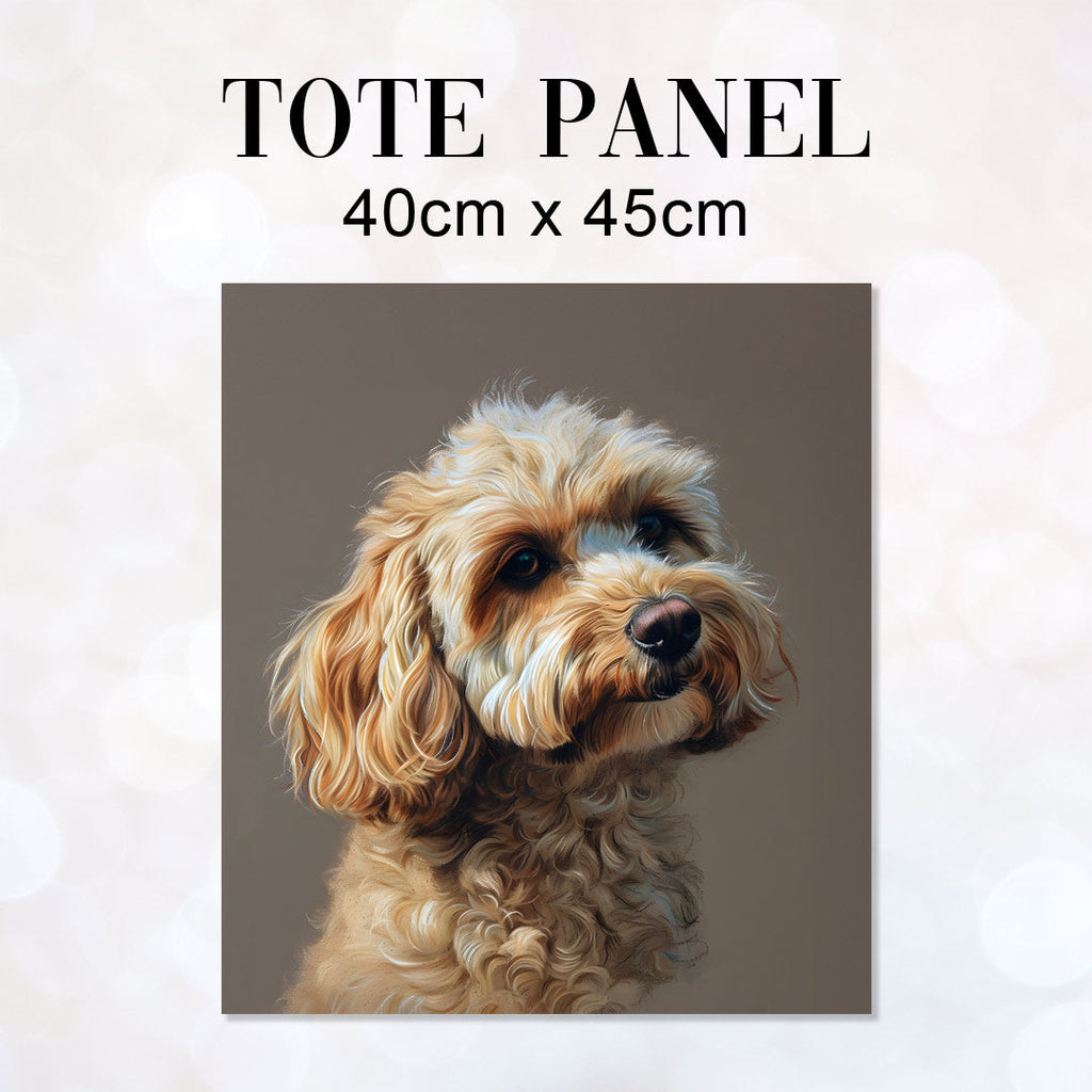 TOTE Cockapoo Beige Fabric Bag Panel TP-167
