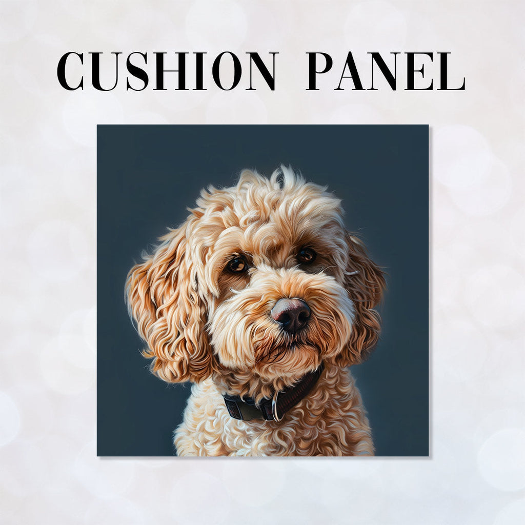 CUSHION Fabric Panel Cockapoo Grey CP-114