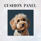 CUSHION Fabric Panel Cockapoo Grey CP-114