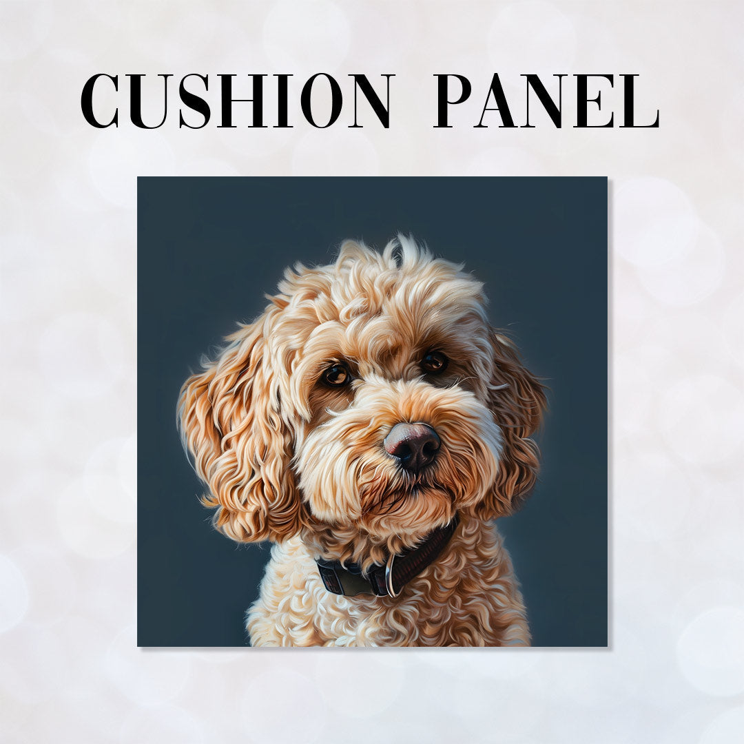 CUSHION Fabric Panel Cockapoo Grey CP-114