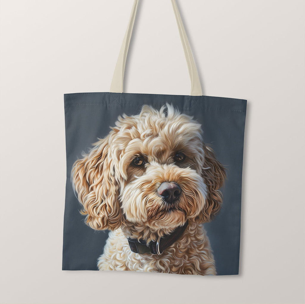 TOTE Cockapoo Grey Fabric Bag Panel TP-166