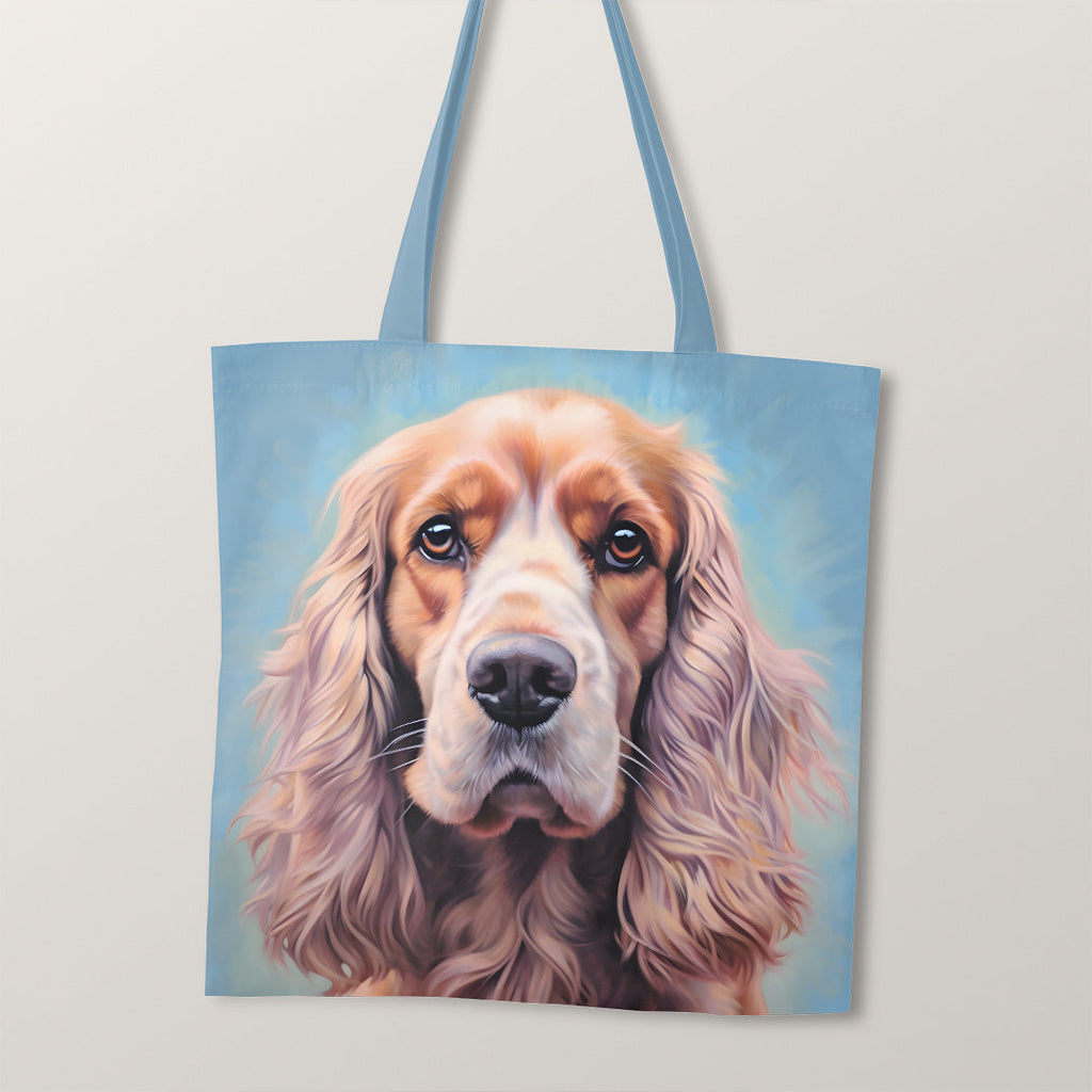 TOTE Cocker Spaniel Dog Fabric Bag Panel