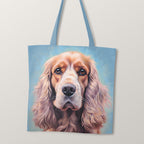 TOTE Cocker Spaniel Dog Fabric Bag Panel