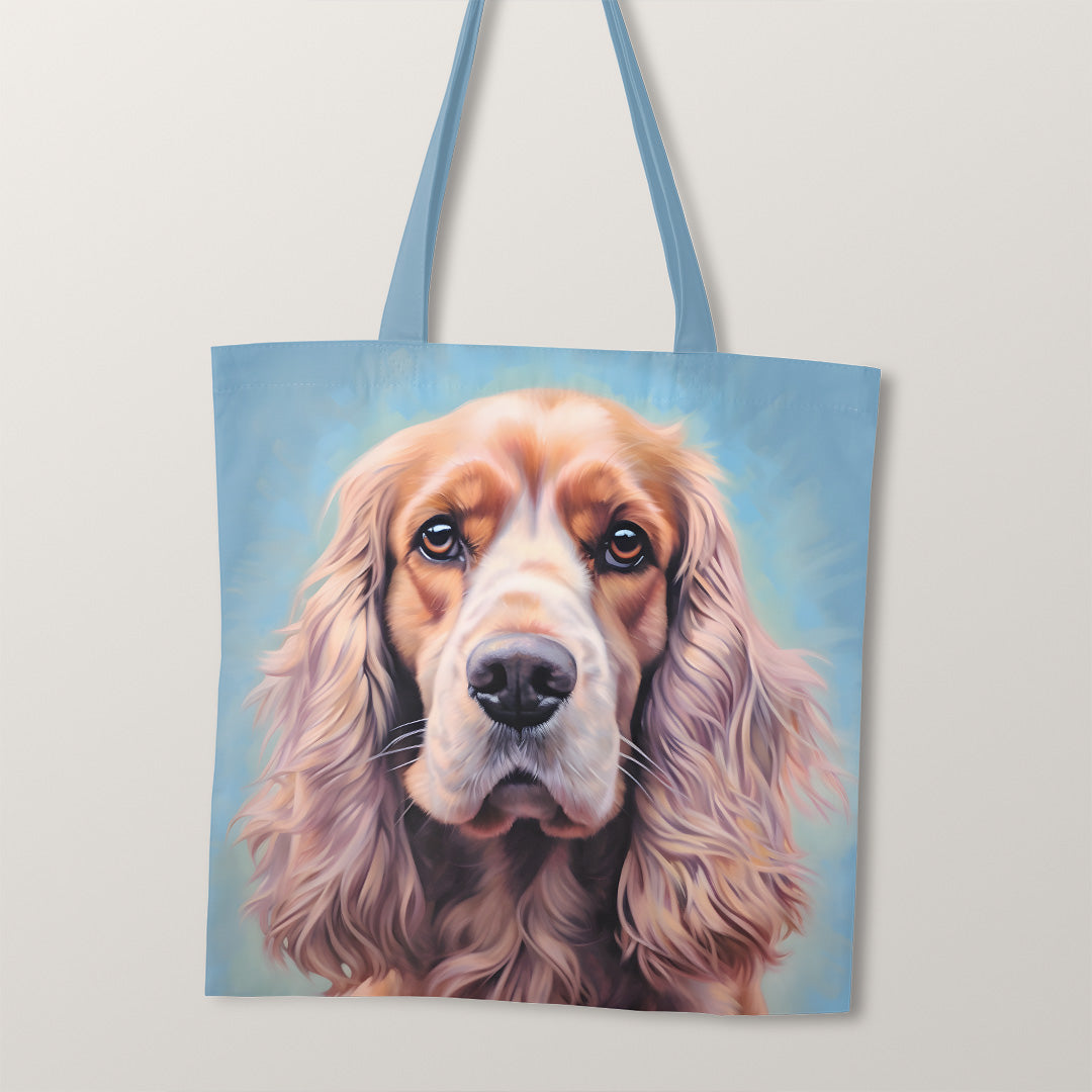 TOTE Cocker Spaniel Dog Fabric Bag Panel