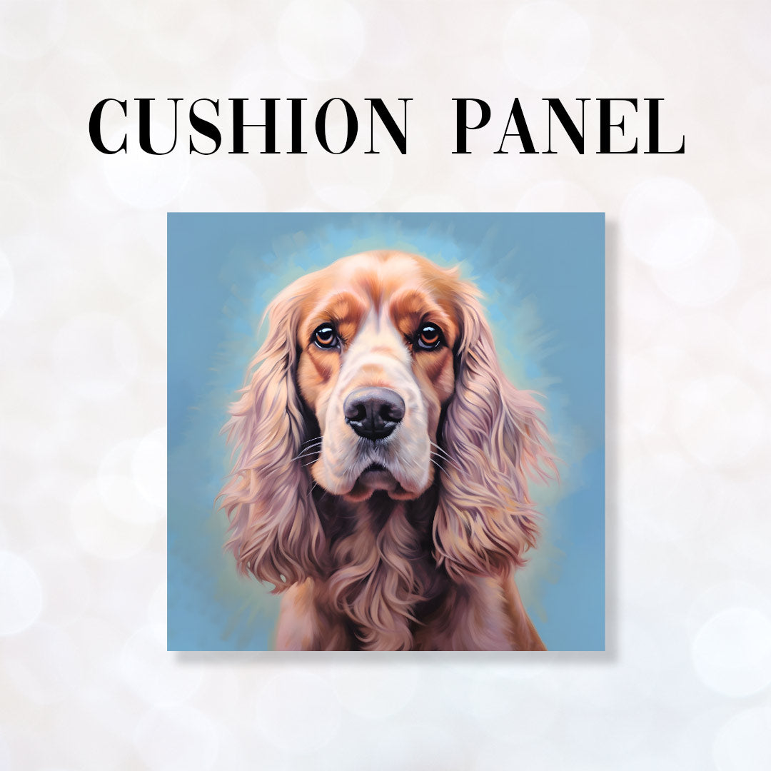CUSHION Fabric Panel Cocker Spaniel Dog CP-1233