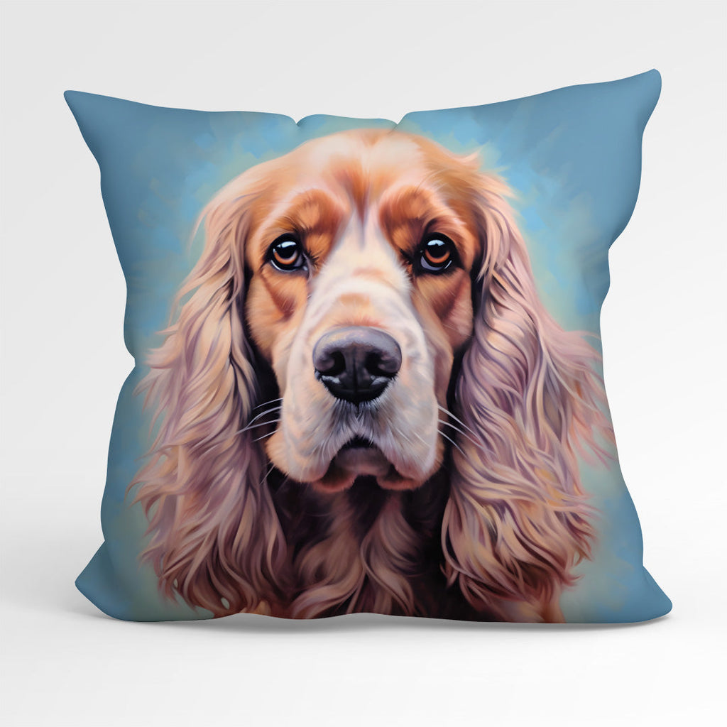 CUSHION Fabric Panel Cocker Spaniel Dog CP-1233