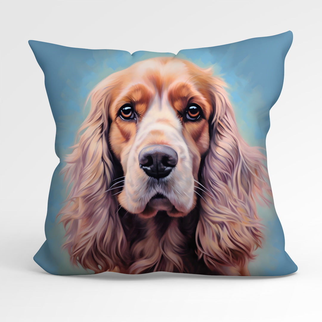 CUSHION Fabric Panel Cocker Spaniel Dog CP-1233