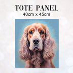 TOTE Cocker Spaniel Dog Fabric Bag Panel