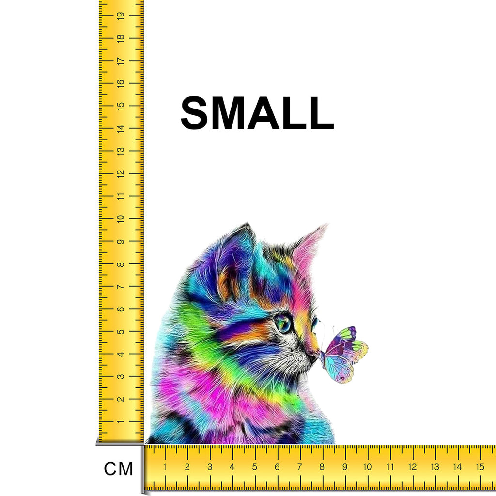 Colourful Cat Iron on fabric heat transfer DTF-66