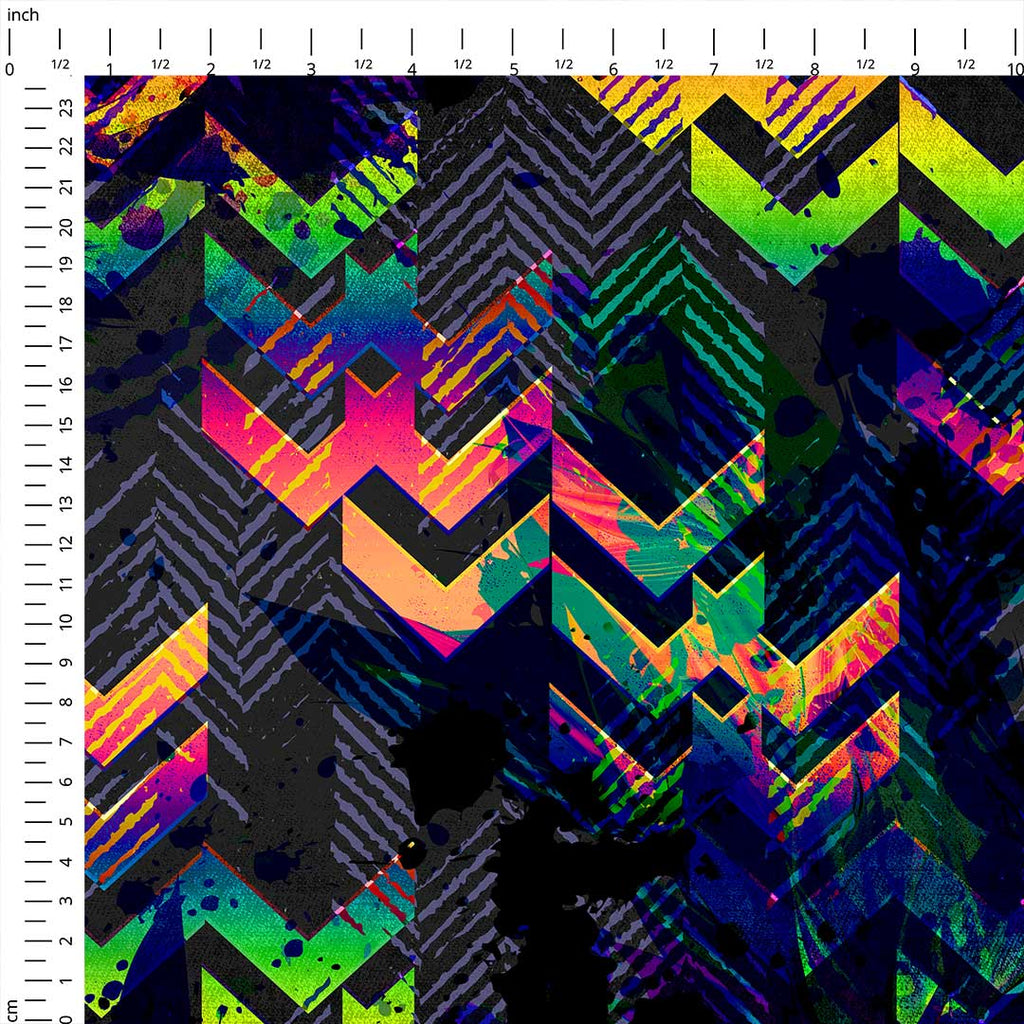 Colourful Chevrons Fabric