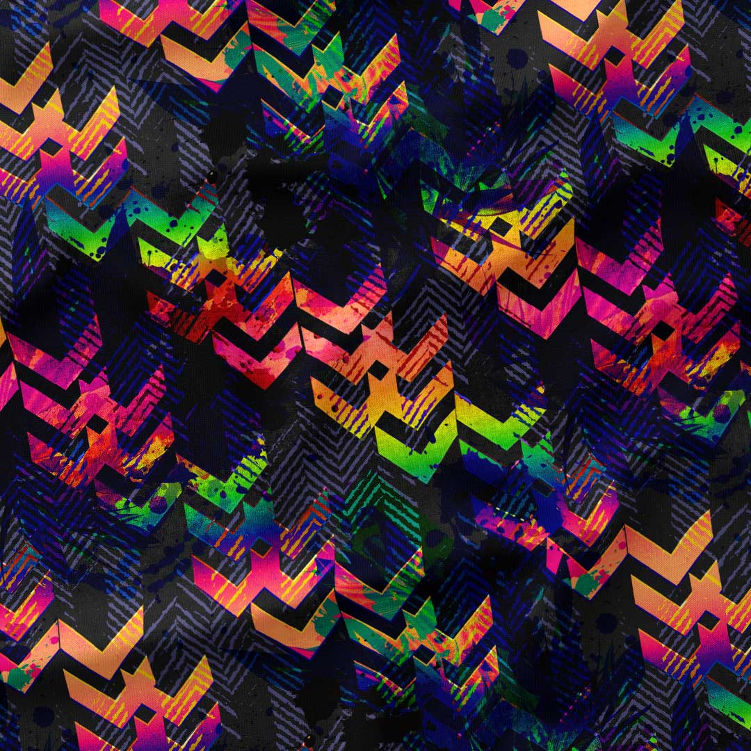 Colourful Chevrons Fabric