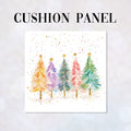 CUSHION Panel Colourful Christmas Trees 1 CP-791
