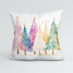 CUSHION Panel Colourful Christmas Trees 2 CP-792