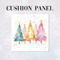 CUSHION Panel Colourful Christmas Trees 3 CP-793