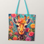 TOTE Colourful Giraffe Fabric Bag Panel
