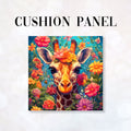 CUSHION Fabric Panel Colourful Giraffe CP-1235