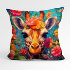 CUSHION Fabric Panel Colourful Giraffe CP-1235