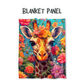 Colourful Giraffe Fabric Blanket Panel BP-8