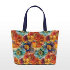 Colourful Inky Flowers Fabric