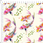 Koi Fish Cream Fabric