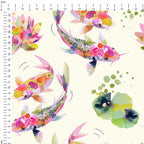 Koi Pond Cream Fabric