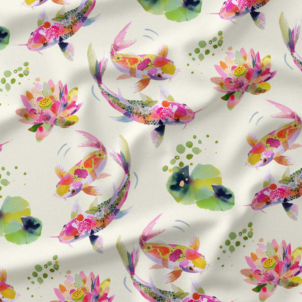 Koi Pond Cream Fabric