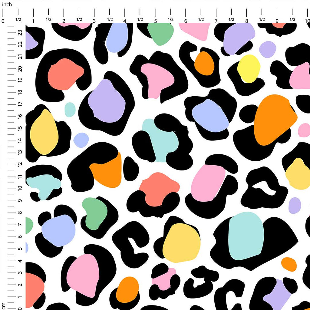 Colourful Leopard Spots Fabric