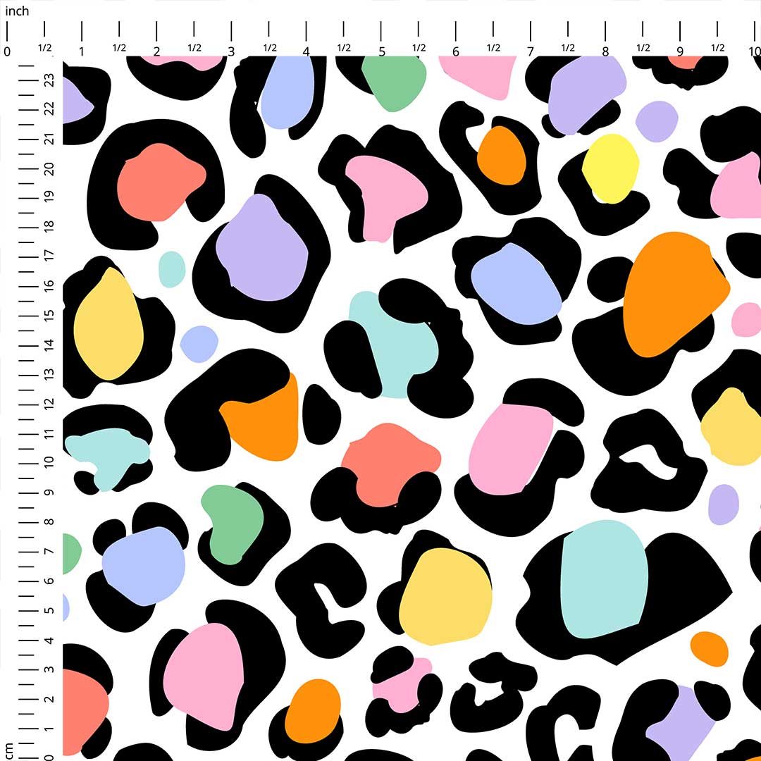 Colourful Leopard Spots Fabric