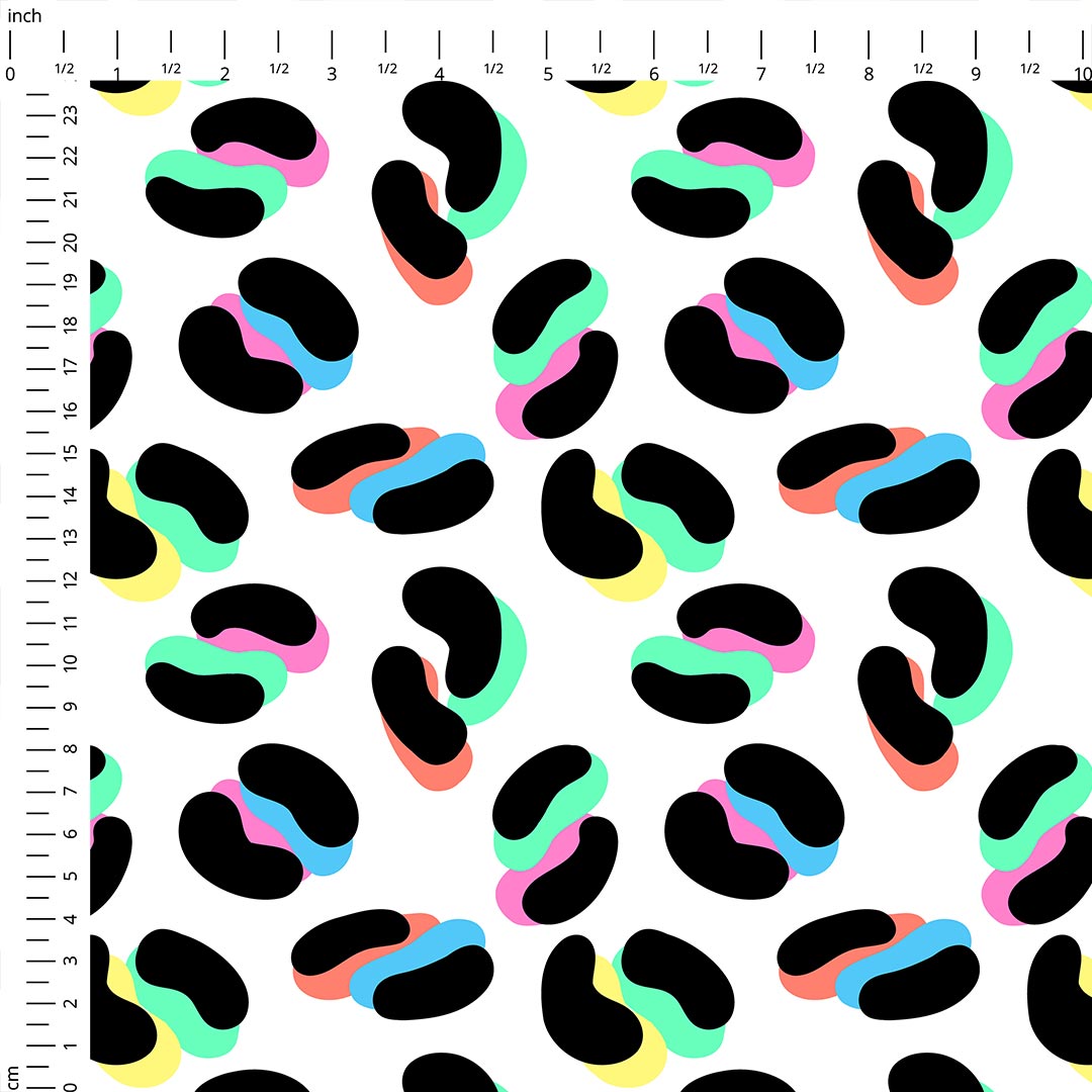 Colourful Modern Leopard Spots Fabric