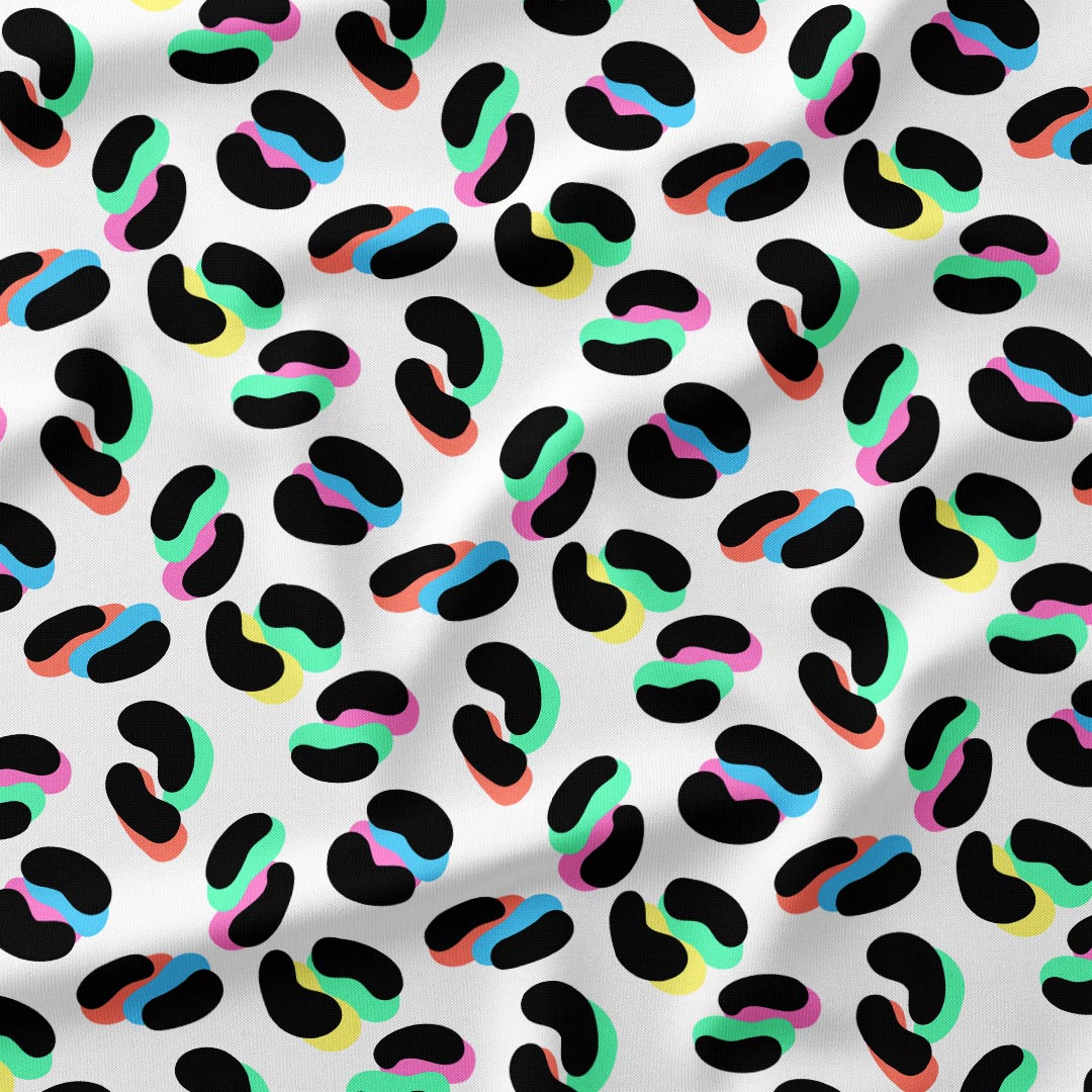 Colourful Modern Leopard Spots Fabric