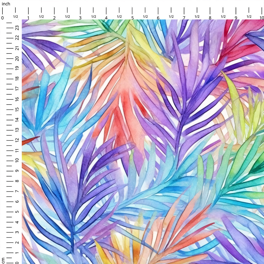 Colourful Palm Leaves Fabric