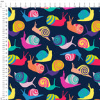 Colourful Snails Fabric