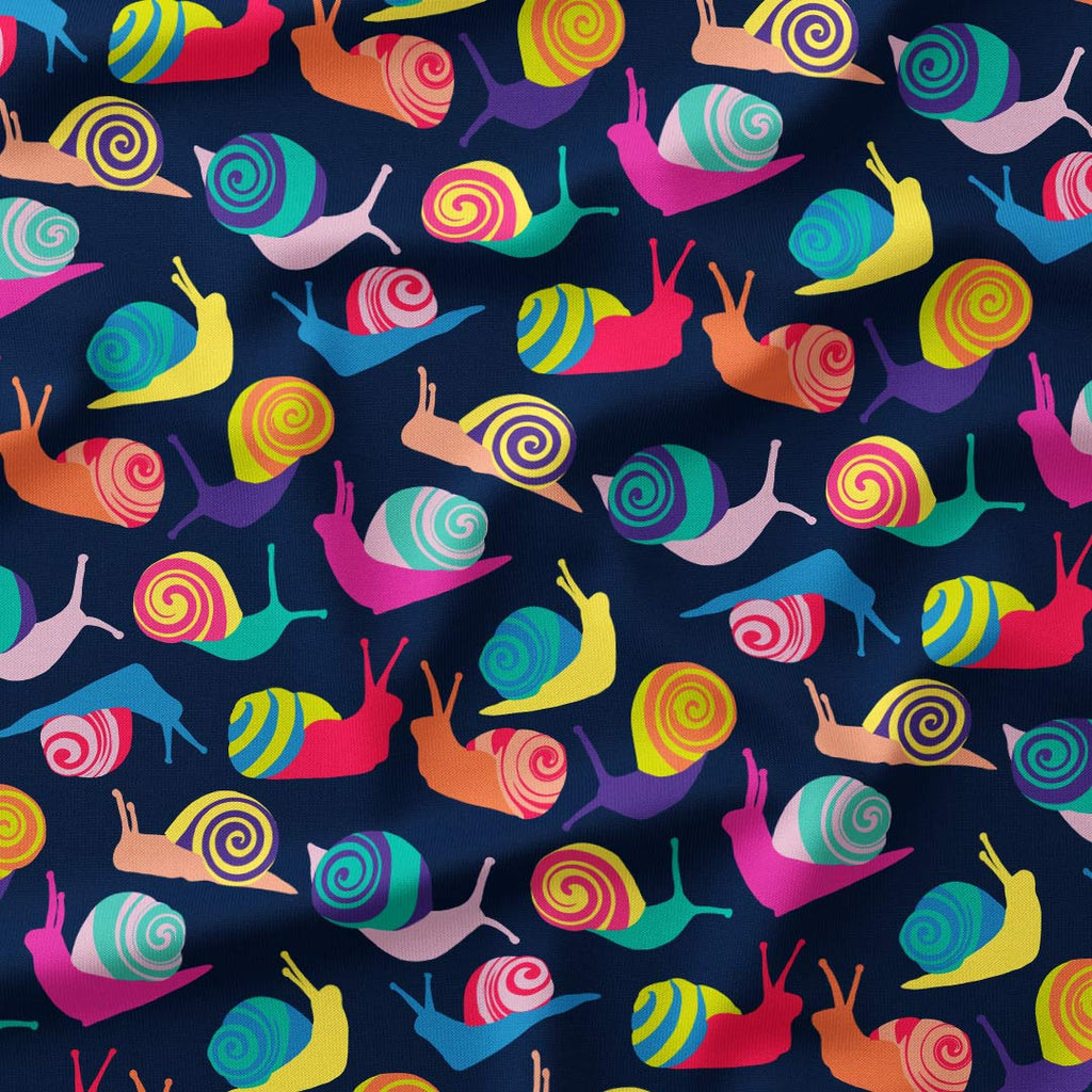 Colourful Snails Fabric