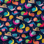 Colourful Snails Fabric