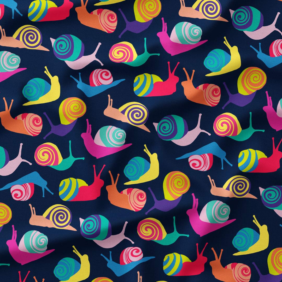 Colourful Snails Fabric