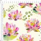Water Lillies Cream Fabric