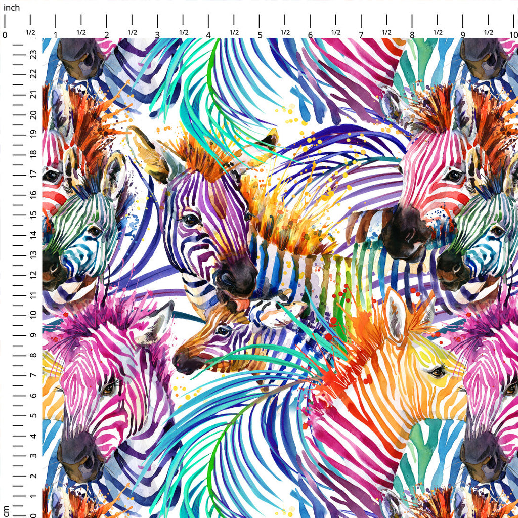 Colourful Zebra Fabric