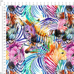 Colourful Zebra Fabric